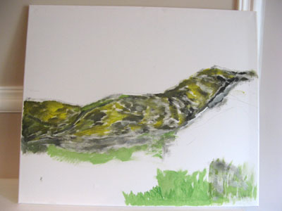 One of the final paintings produced by the participants